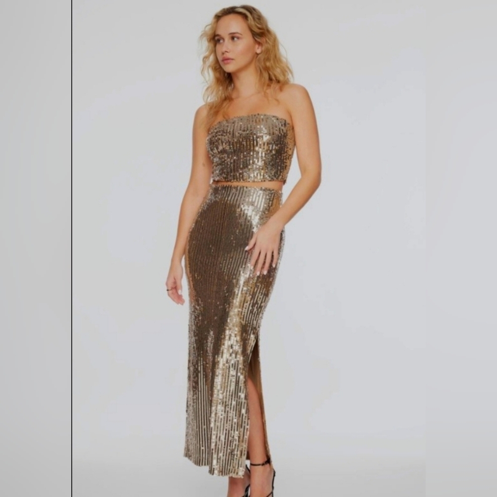 BNWT Dynamite Arya Maxi Sequin Skirt - Size XS